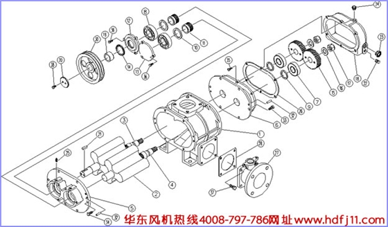 羅茨風機結構圖.jpg 羅茨風機結構圖.jpg