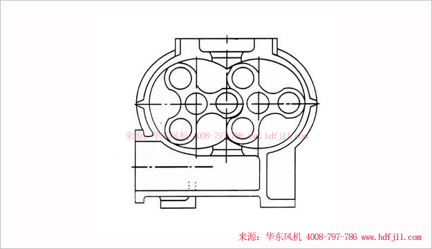 三葉羅茨風(fēng)機(jī)內(nèi)部結(jié)構(gòu)圖-側(cè)視圖.jpg 三葉羅茨風(fēng)機(jī)內(nèi)部結(jié)構(gòu)圖-側(cè)視圖.jpg